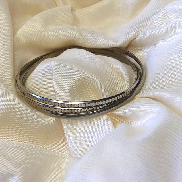 Three Silver Bangles
